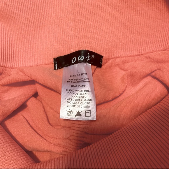 OTOS Active 2 Piece Seamless Ribbed Tank Top w/zipper & Biker Shorts Set - Picture 6 of 6